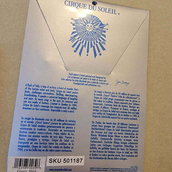 EUC Cirque Du Soleil Ornament "La Nouba" - Picture 2 of 3
